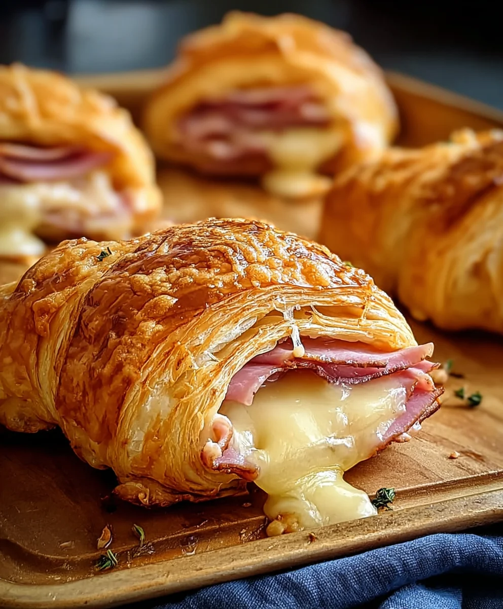Beef Beef Ham Cheese Croissants-Easy Baked Recipe