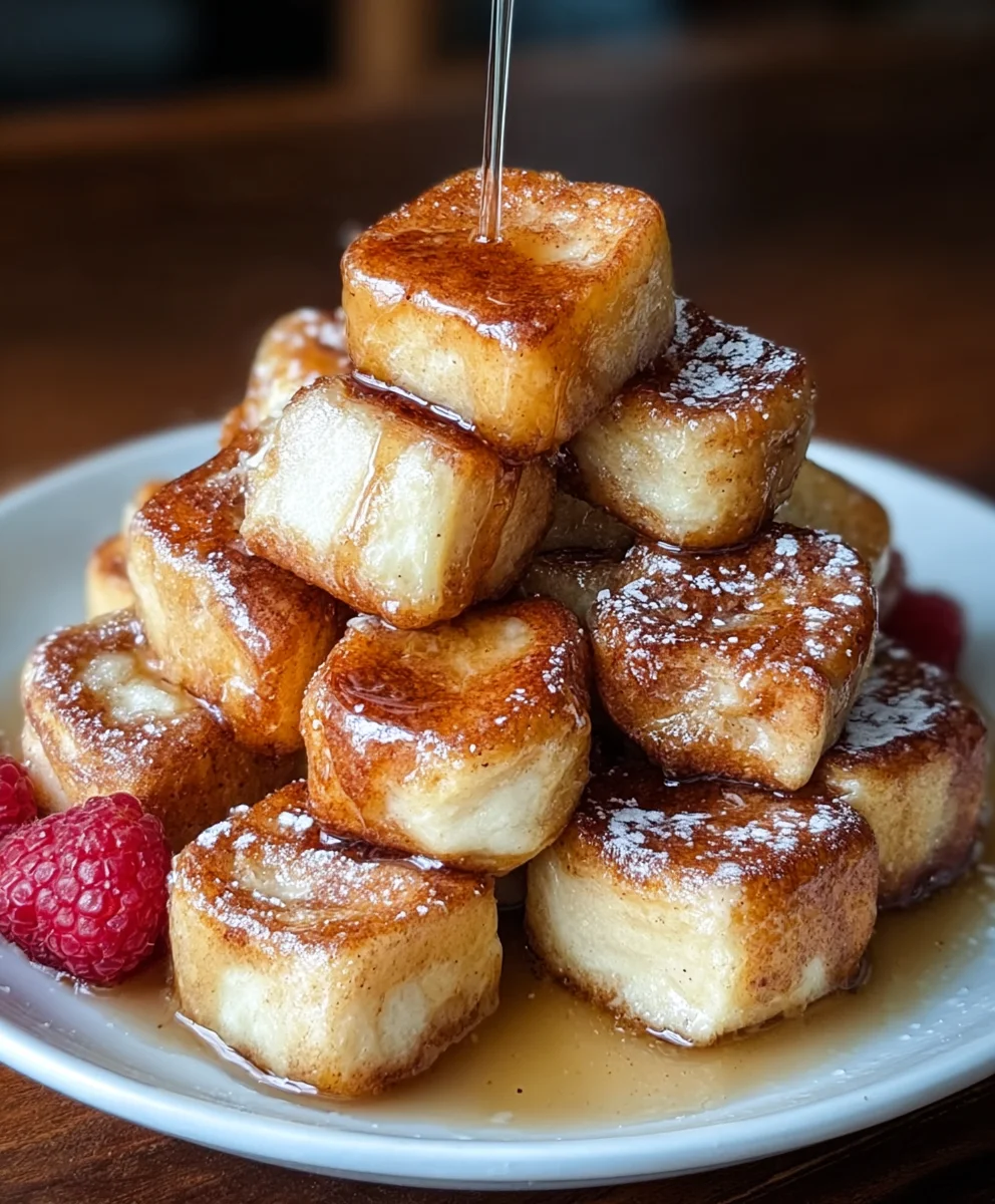 Cinnamon Roll French Toast Bites - Sweet Treat