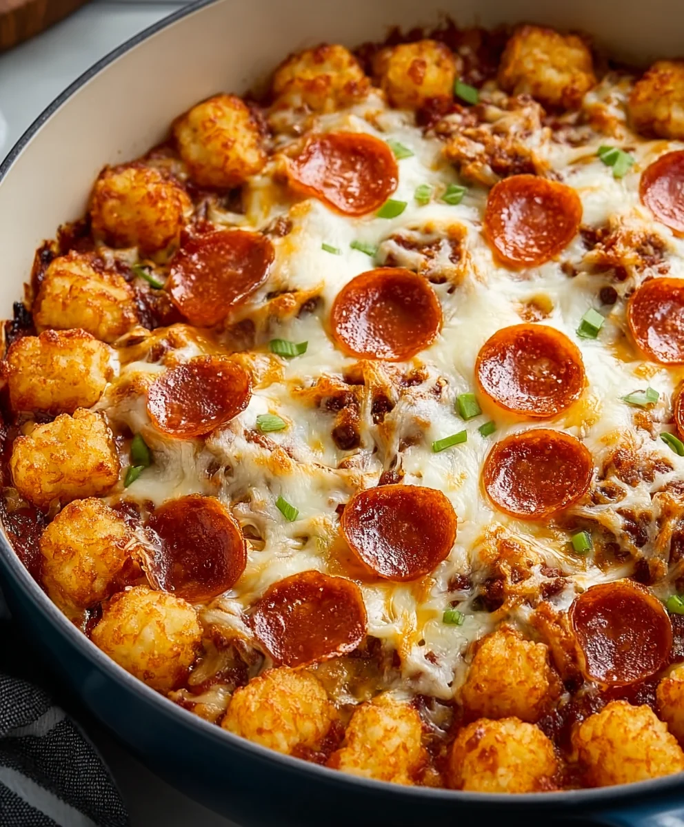 Easy Pizza Casserole with Tater Tots - Family Favorite