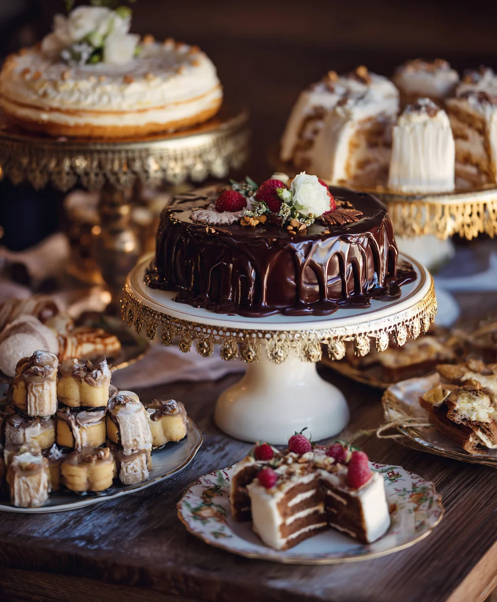 Vintage Wedding Dessert Table Ideas-Sweet Creations