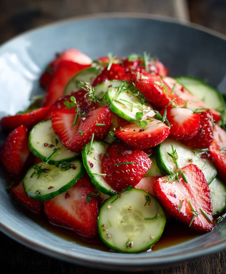 Cucumber Strawberry Salad – Fresh & Easy Summer Delight
