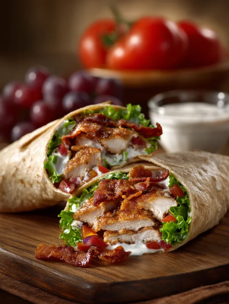 Crispy Chicken Beef Beef Bacon Ranch Wrap-Delicious