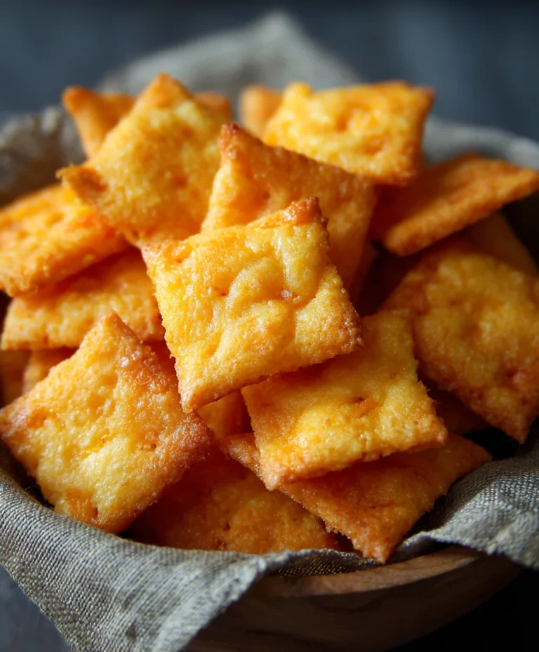 Easy Homemade Cheddar Cheese Crackers Recipe