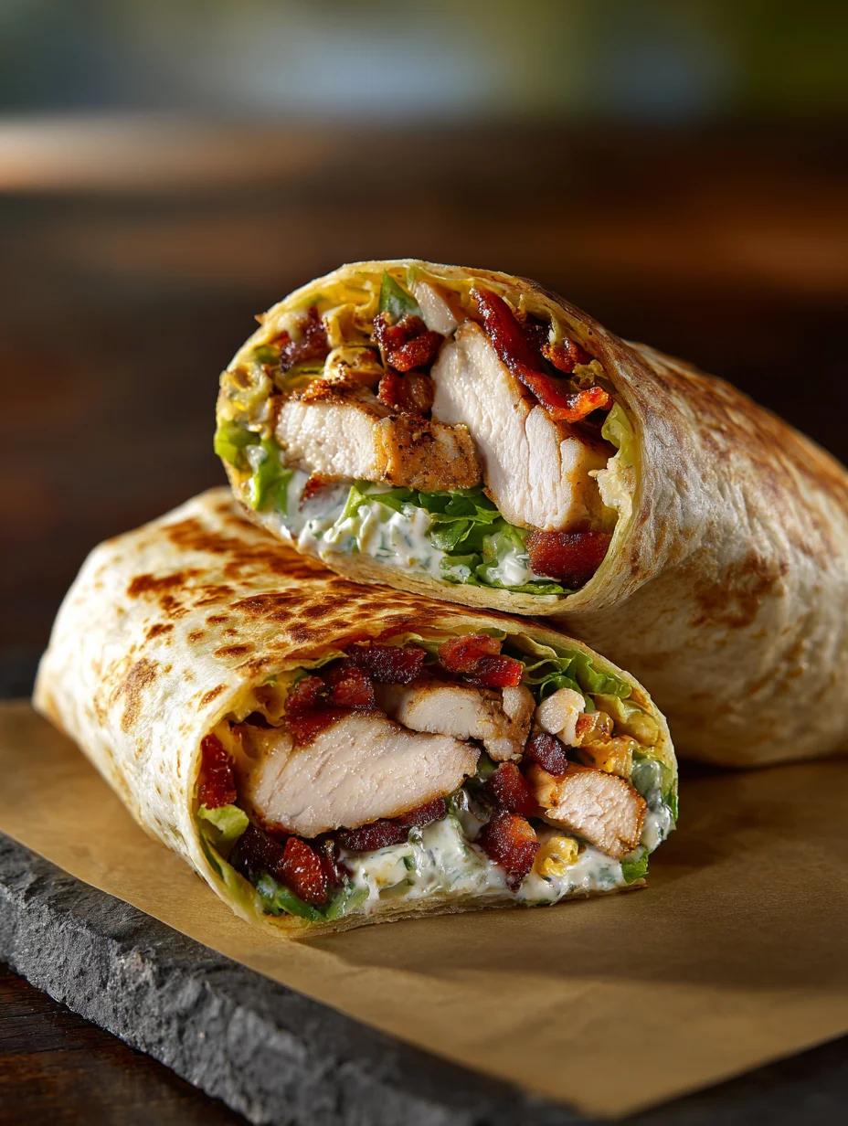 Crispy Chicken Beef Beef Bacon Ranch Wrap-Delicious