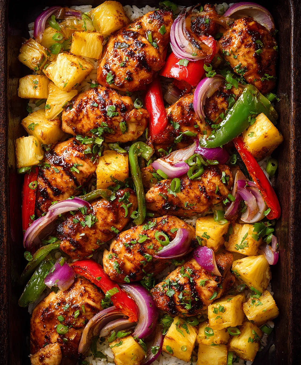 Hawaiian Beef Sheet Pan Dinner - Easy & Delicious