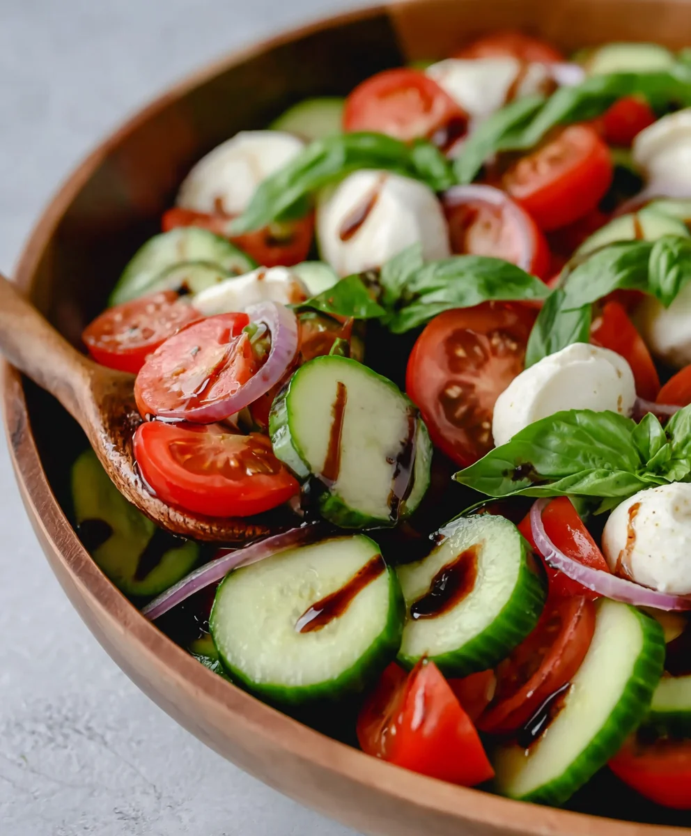 Fresh Cucumber Caprese Salad - Easy & Refreshing Recipe