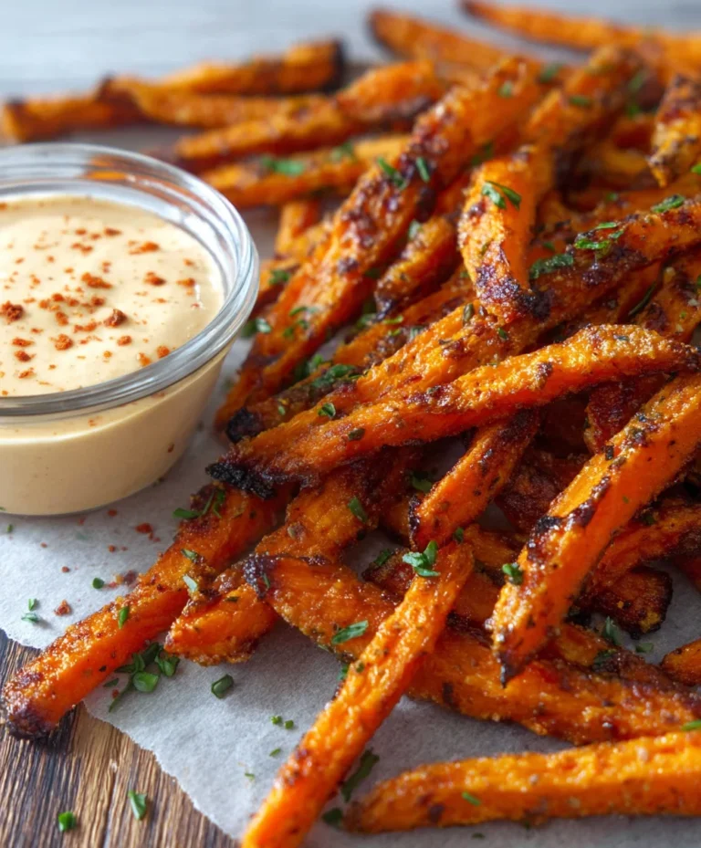 Baked Carrot Fries – Easy Paprika Garlic Aioli Dip