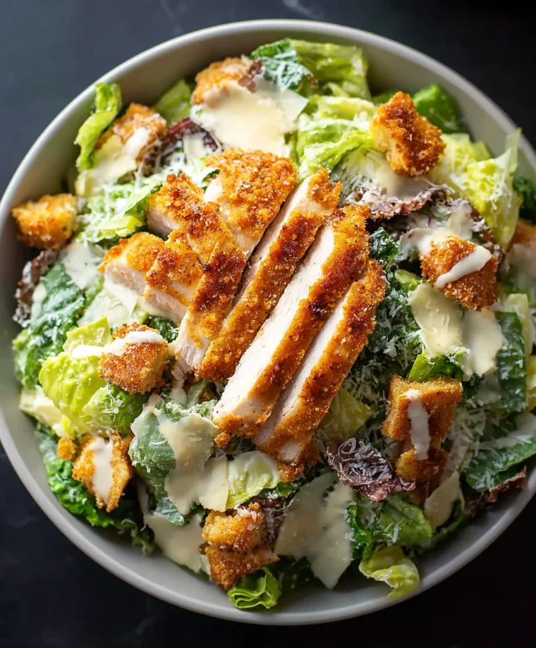 Crispy Chicken Caesar Salad-Easy & Delicious Recipe