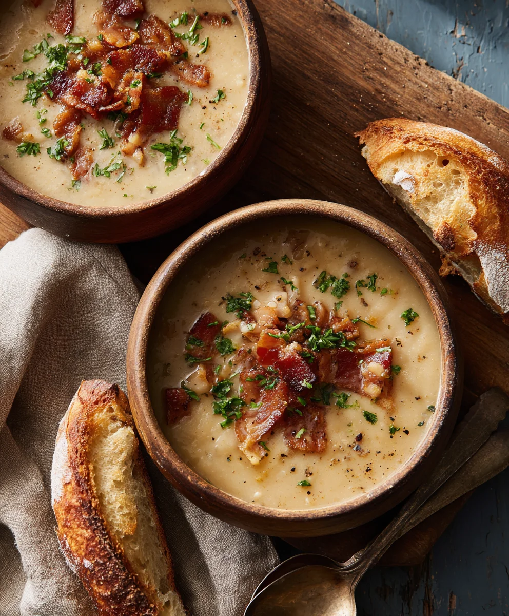 Hearty White Bean Beef Beef Bacon Soup - Easy Recipe
