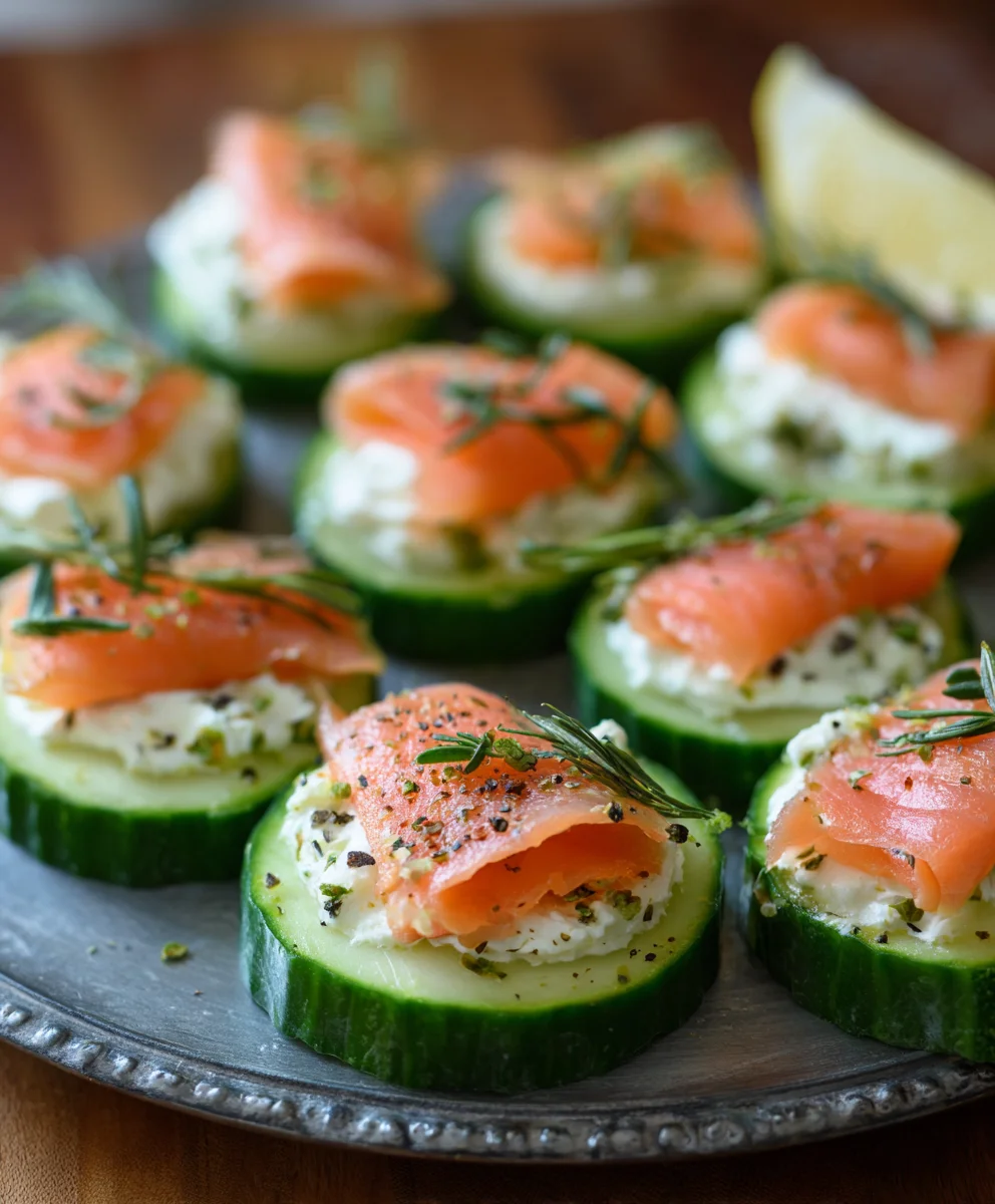 Cucumber Smoked Salmon Bites - Easy Appetizer