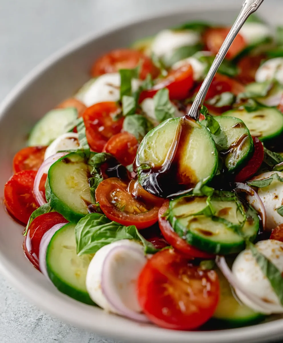 Fresh Cucumber Caprese Salad - Easy & Refreshing Recipe
