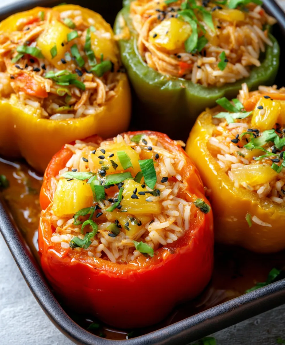 Teriyaki Pineapple Chicken Peppers-Sweet Savory Meal