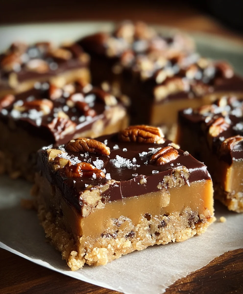 Easy Turtle Bars - Decadent Chocolate Caramel Pecan Treat