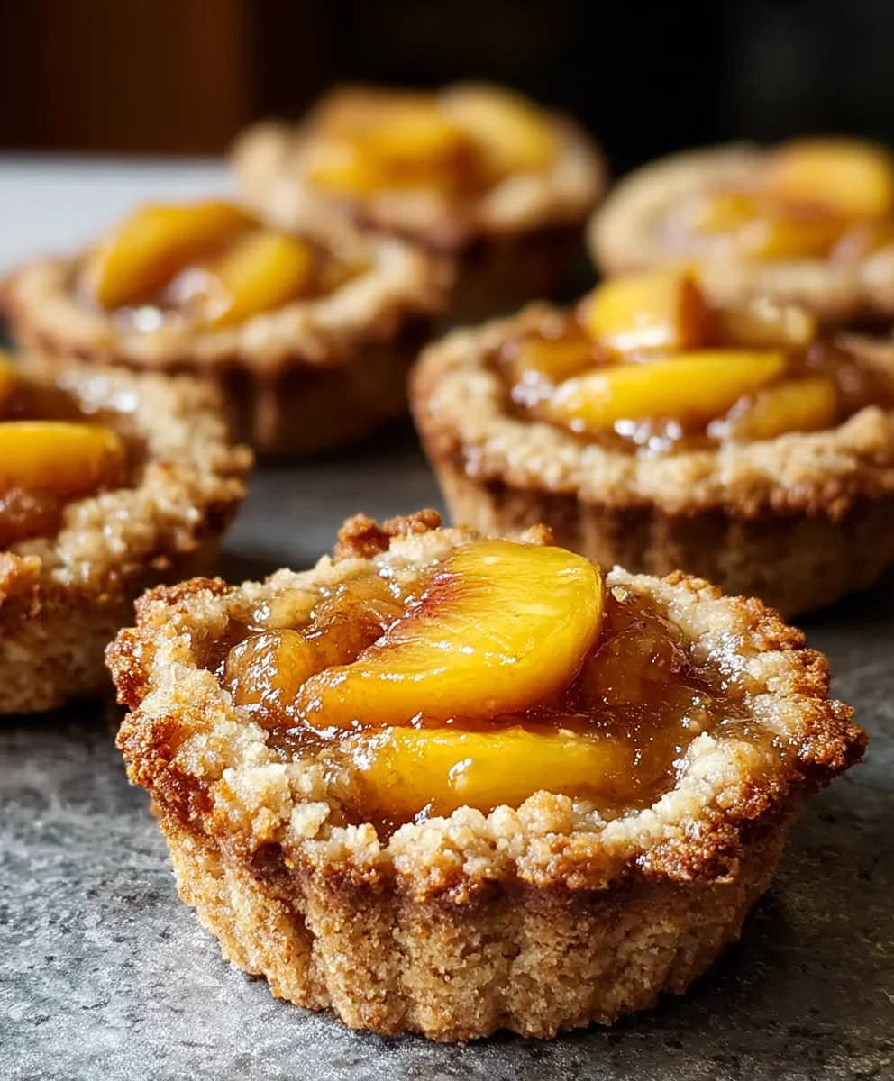 Peach Cobbler Cookie Cups - Easy Dessert Recipe