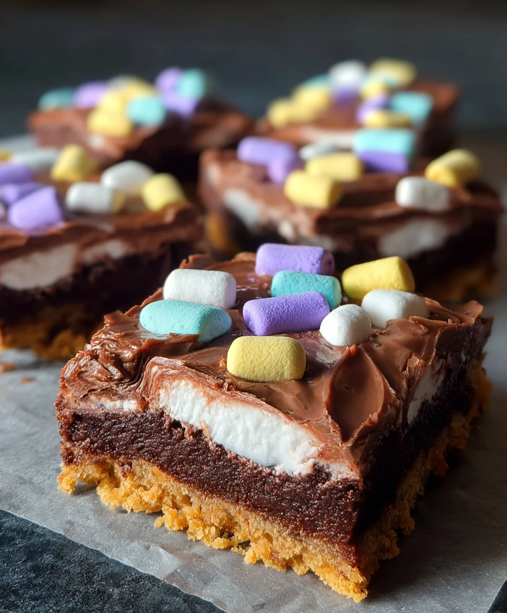 Peep Bars-Easy No-Bake Easter Treat