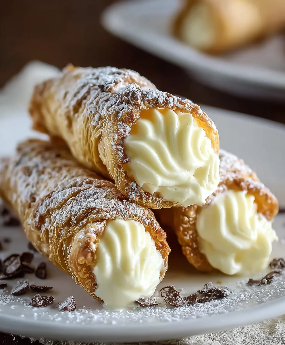 Easy Italian Cream Stuffed Cannoncini Recipe