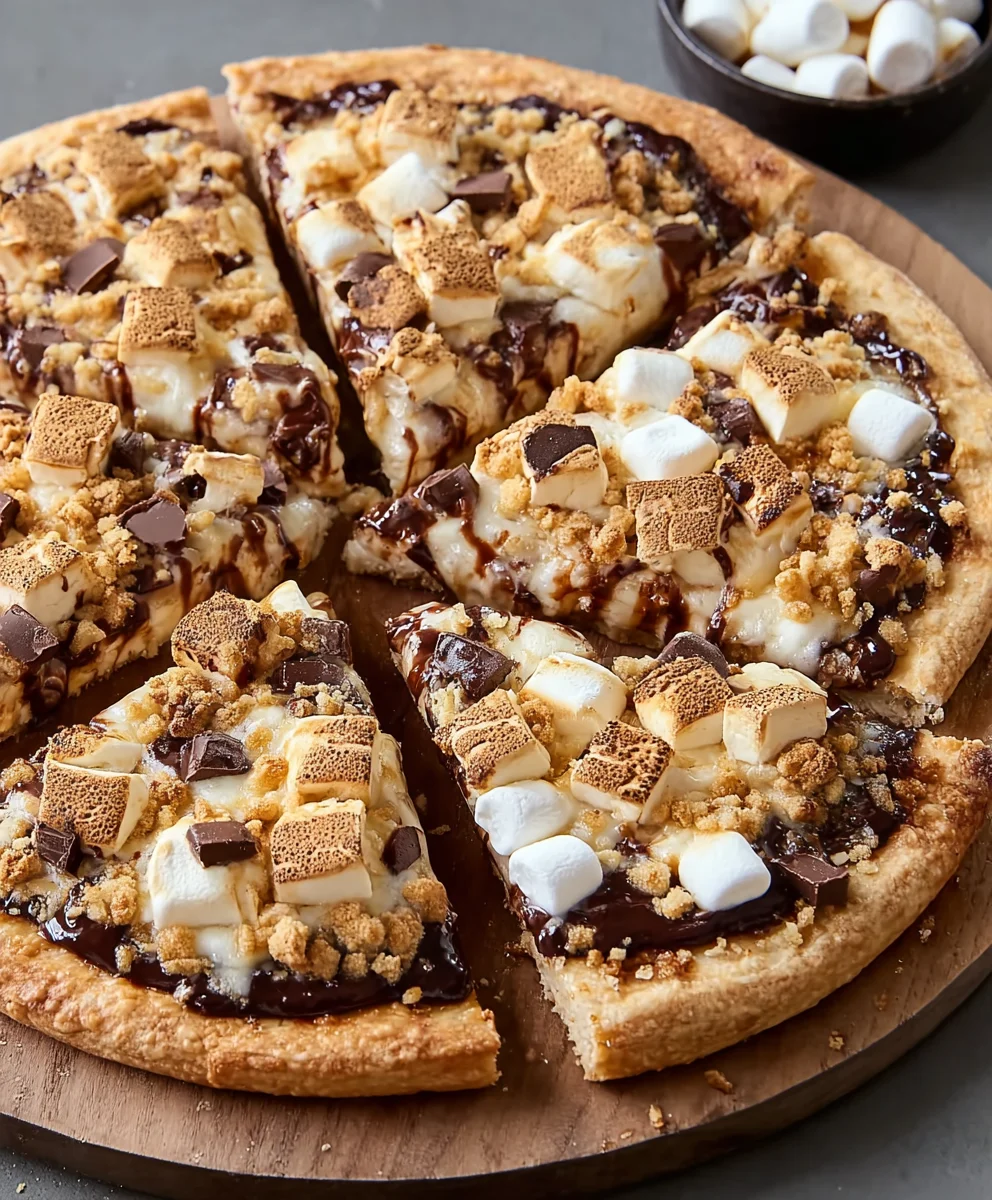 Easy Smores Pizza Recipe- Decadent Dessert Treat