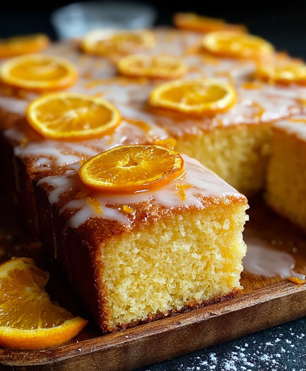 Easy Orange Drizzle Traybake Cake Recipe