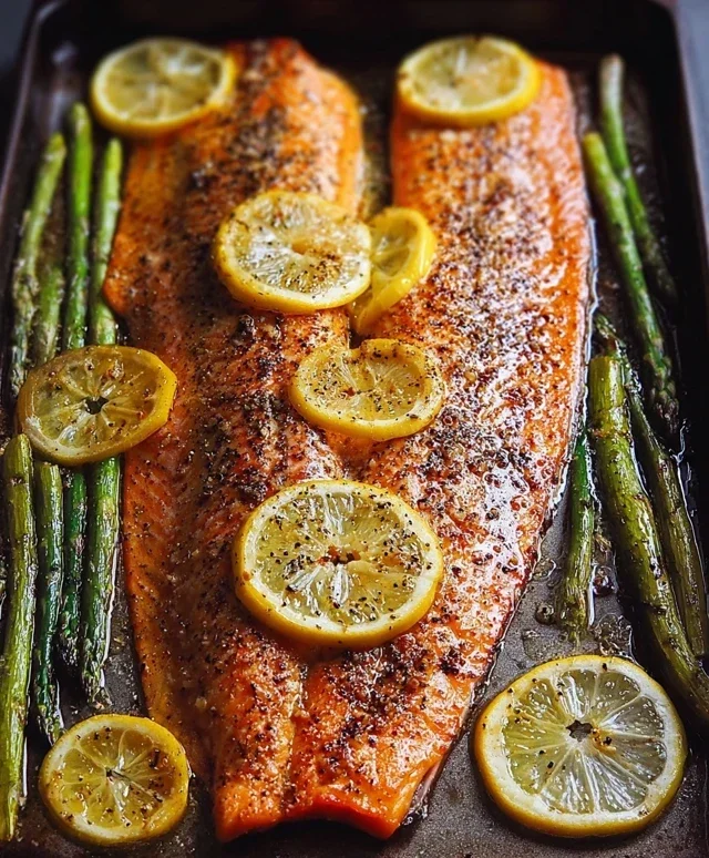 Baked Rainbow Trout with Lemon, Pepper, and Garlic