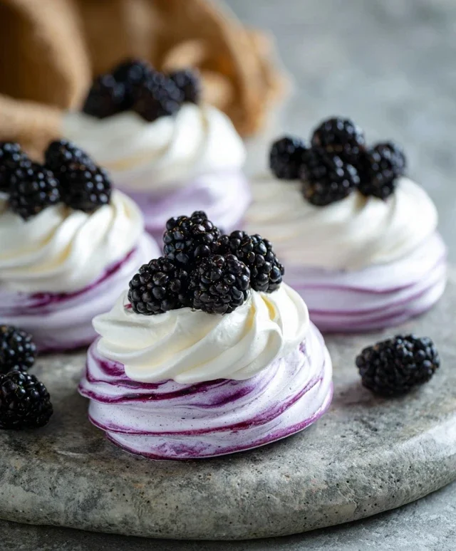 Blackberry Pavlovas