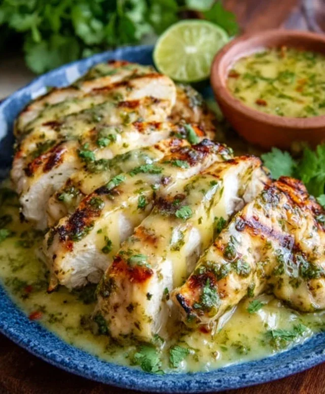 Grilled Salsa Verde Pepper Jack Chicken