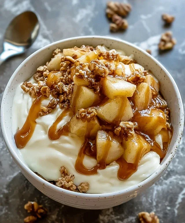 Caramel Apple Pie Yogurt Bowl