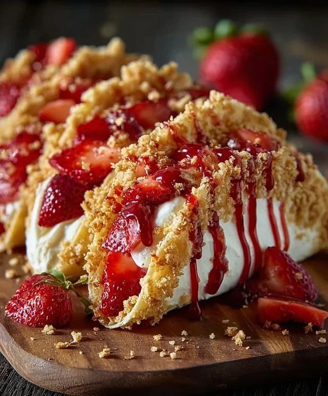 Strawberry Crunch Cheesecake Tacos