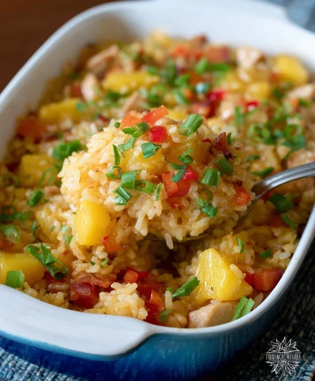 Aloha Pineapple Chicken Rice Casserole