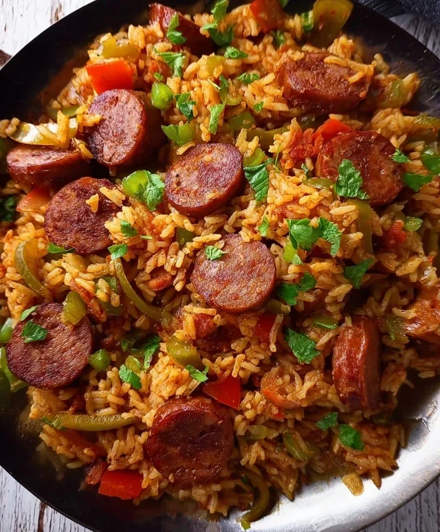 Cajun Sausage and Rice Skillet
