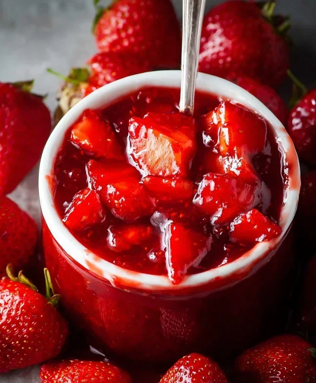 Fresh Strawberry Sauce (Strawberry Topping)