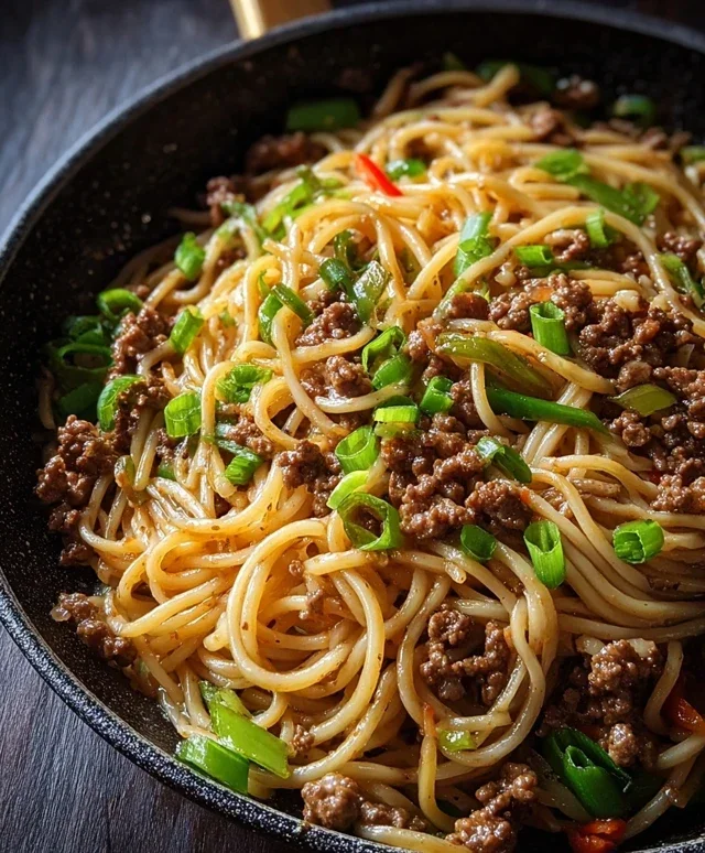Asian Ground Beef Noodles