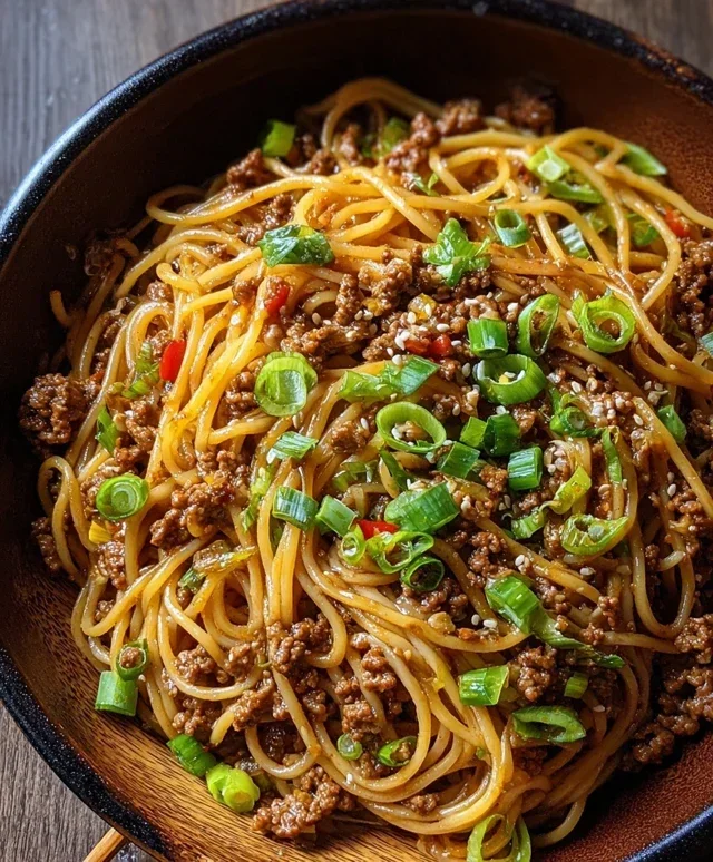 Asian Ground Beef Noodles