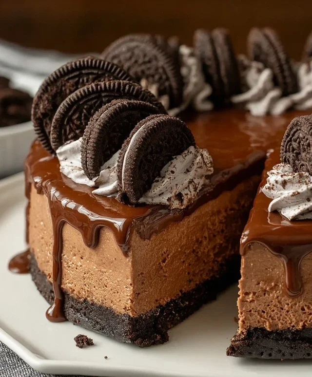 No Bake Oreo Nutella Cheesecake