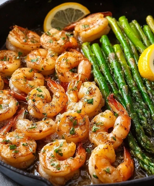 Lemon Garlic Shrimp and Asparagus (20-Minutes)