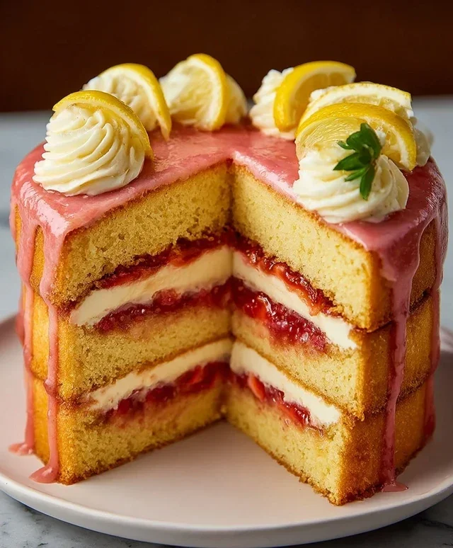 Strawberry Lemonade Cake
