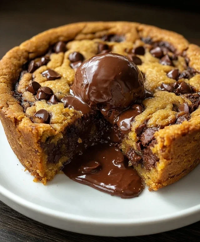 Deep Dish Nutella Cookie Pie