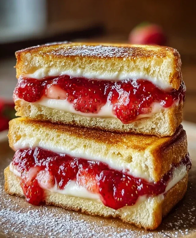 Fried Strawberry Cheesecake Sandwiches