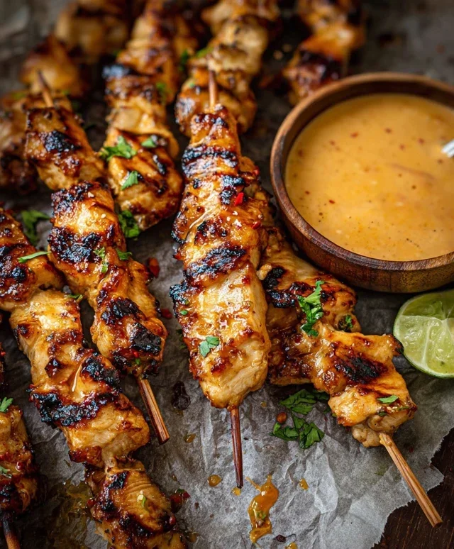 Bang Bang Chicken Skewers