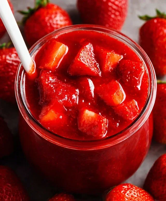 Fresh Strawberry Sauce (Strawberry Topping)