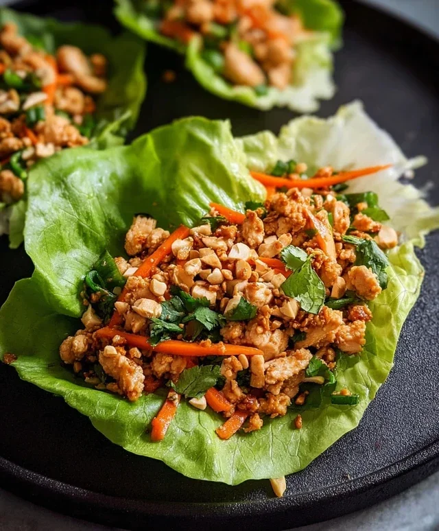 Thai Chicken Lettuce Wraps