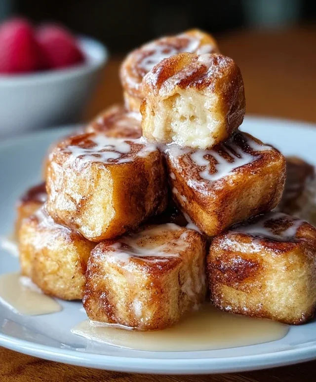 Cinnamon Roll French Toast Bites