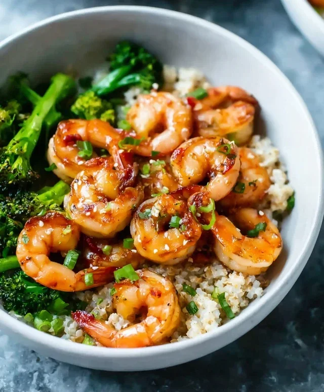 Honey Garlic Shrimp Bowls