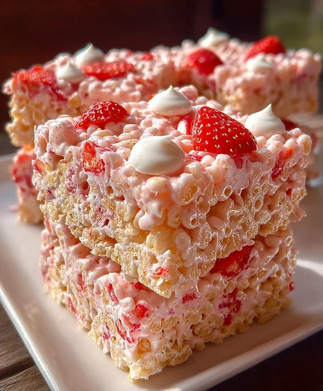 Strawberry Crunch Rice Krispie Treats