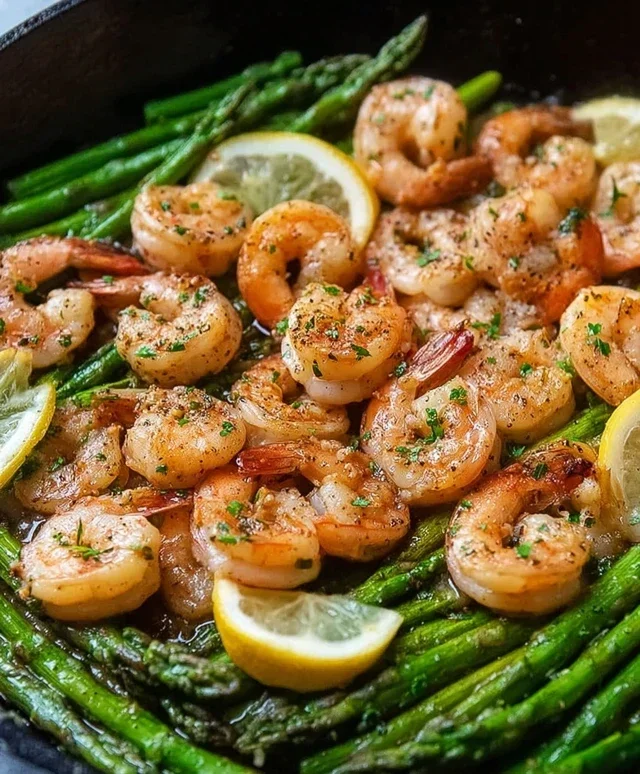 Lemon Garlic Shrimp and Asparagus (20-Minutes)