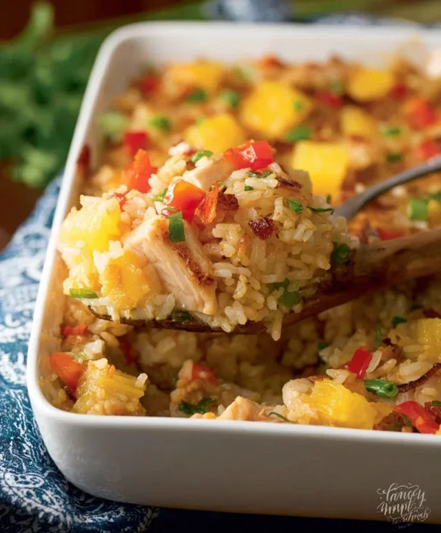 Aloha Pineapple Chicken Rice Casserole