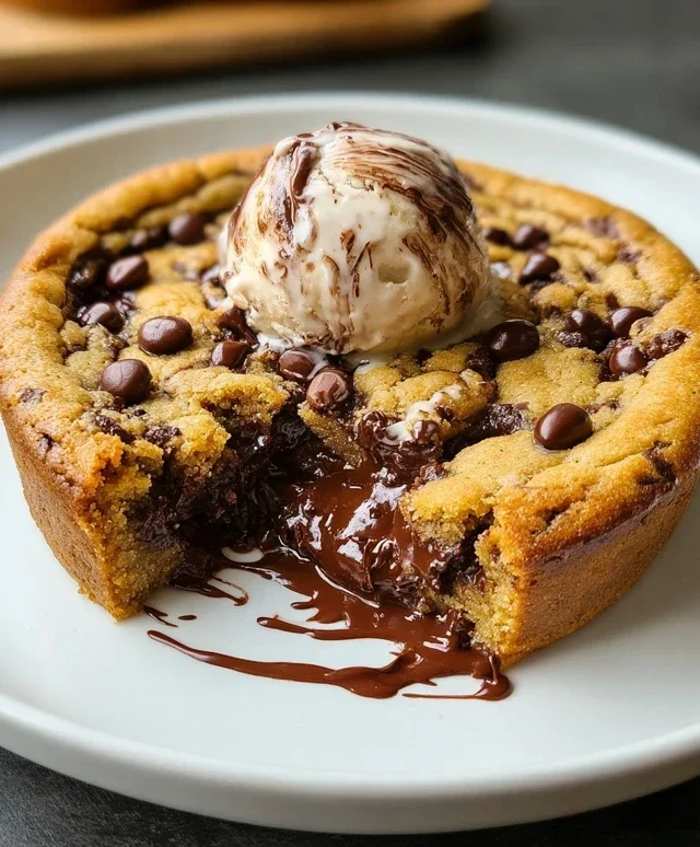 Deep Dish Nutella Cookie Pie