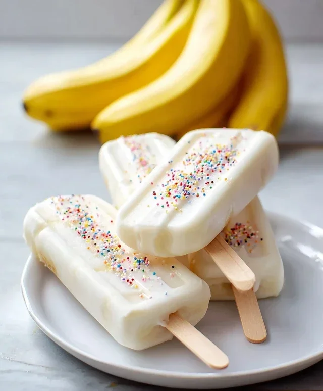Frozen Banana Yogurt Pops