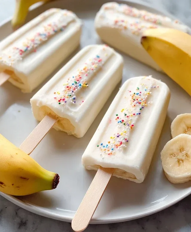 Frozen Banana Yogurt Pops