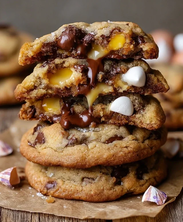 Brown Butter Cadbury Egg Cookies