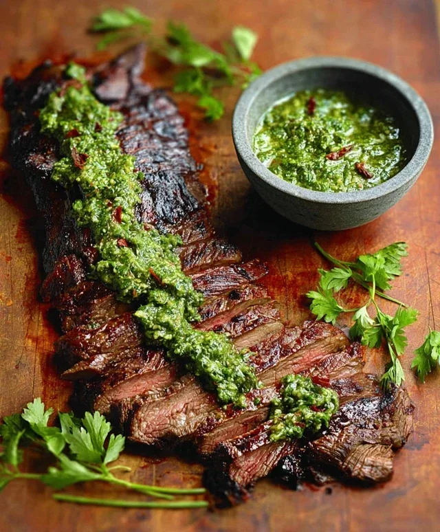 Skirt Steak Marinade Recipe with Chimichurri Recipe